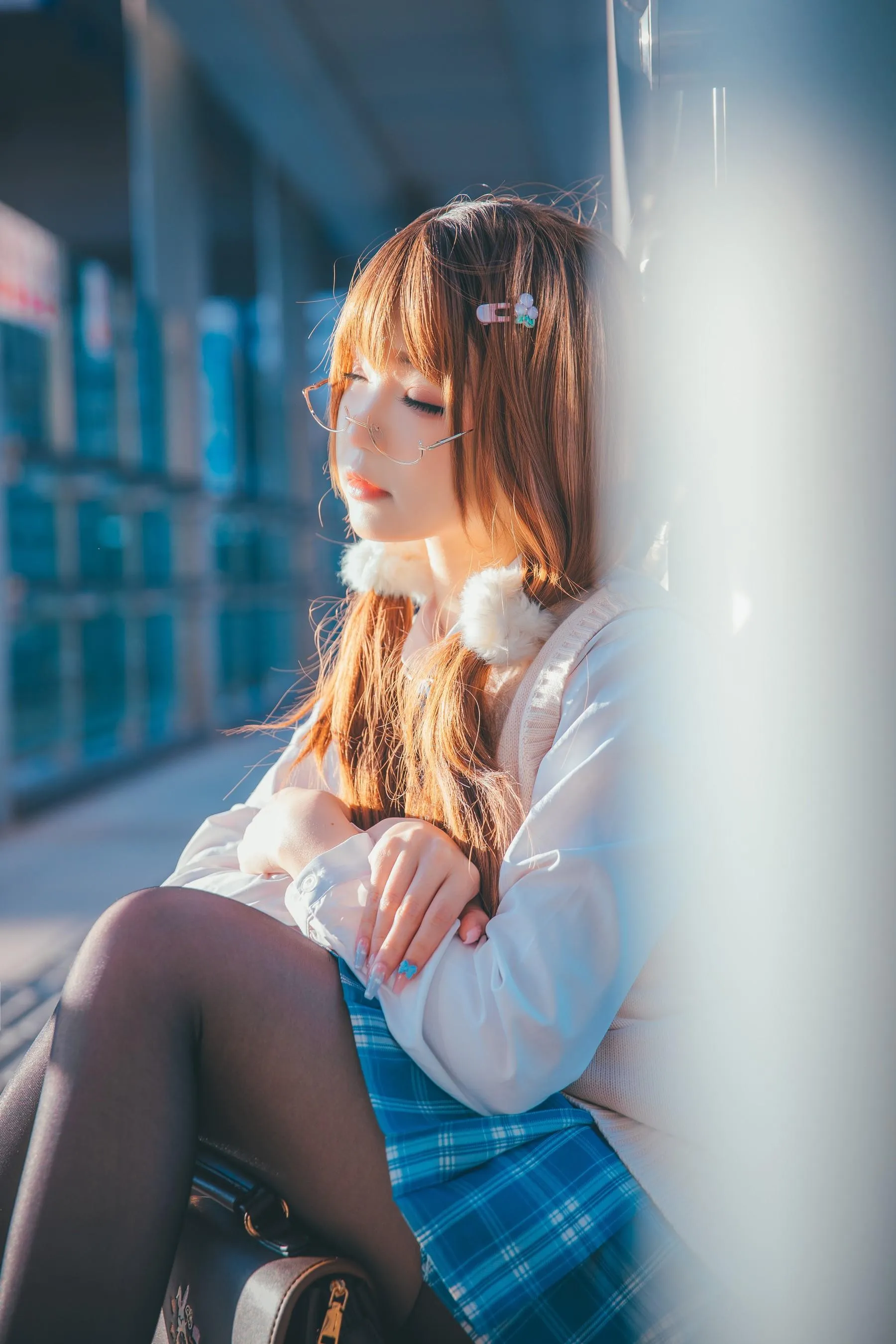 雪晴Astra – NO.32 JK夕阳 [26P]插图3